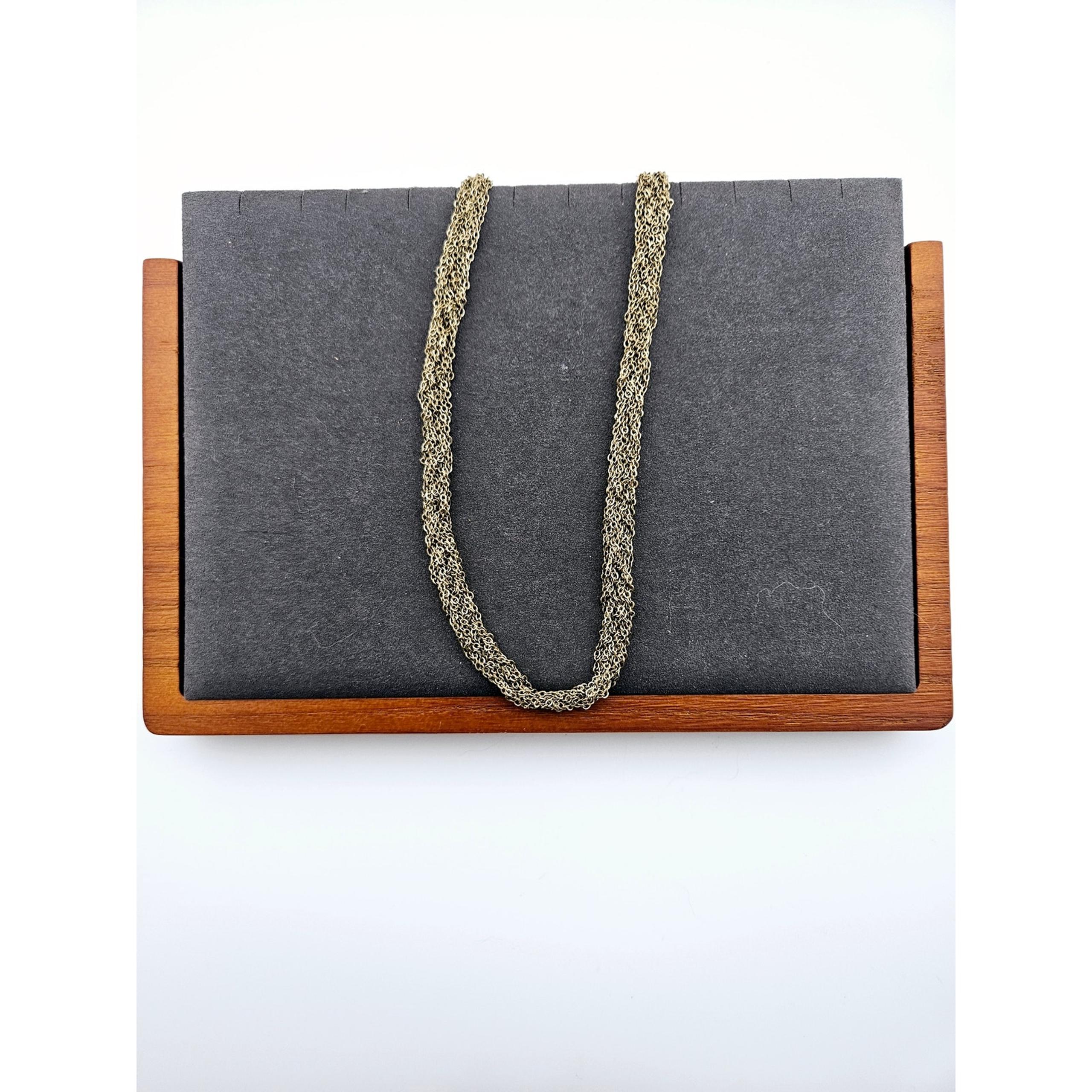 J. Crew Women's Gold Tone Multi Strand Chain Link Rope Necklace 33" Long