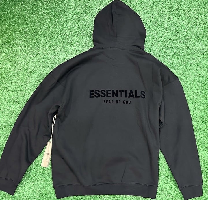 NEW WITH TAGS Fear Of God Essentials Hoodie (SS22) Stretch Limo Black Size XXS