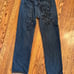 Men's Artful Dodger Bruiser Floral Embroidered Black Jeans Zip Fly 42x36