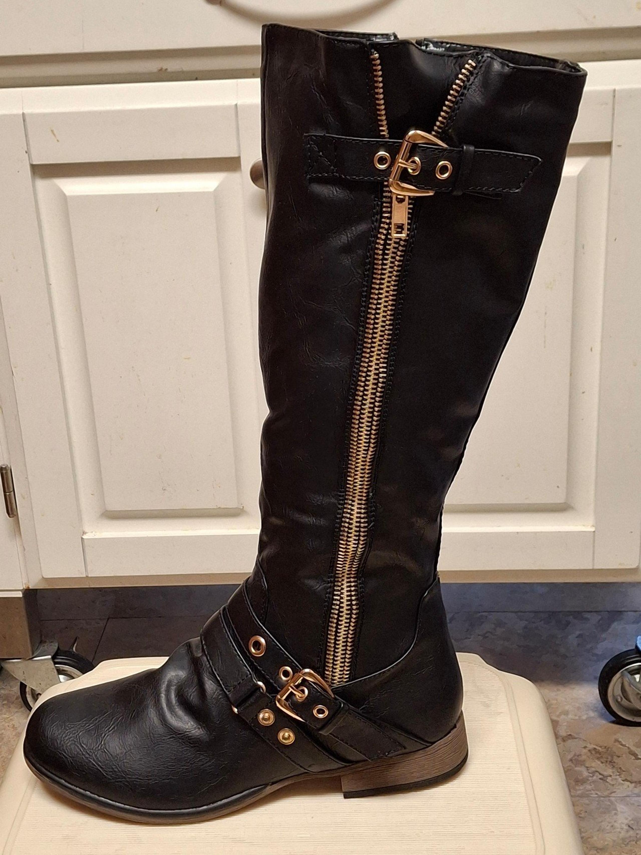 New Women's Chapter-16 stylish Motorcycle Riding Boot-blk size 6.5