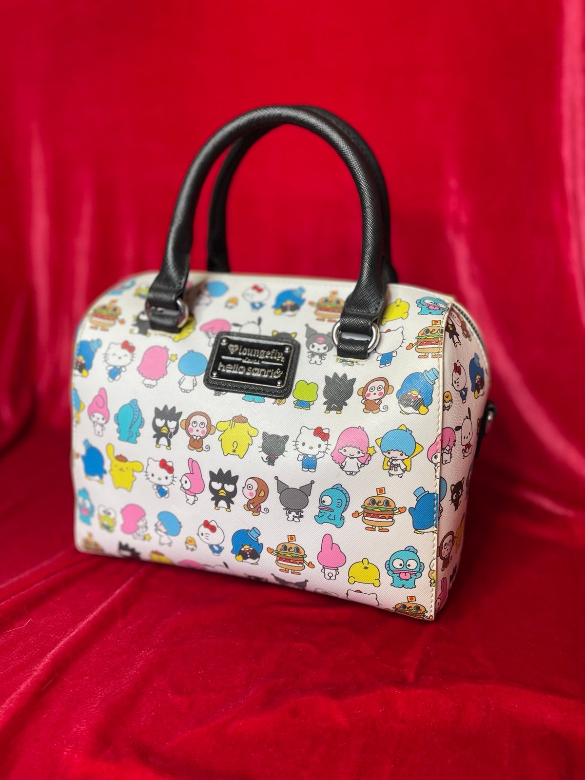 RARE Sanrio Hello Kitty character loungefly loves purse handbag aop little tein
