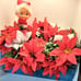 Handmade Floral Centerpiece Artificial Poinsettia Red Winter Table Decoration