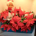 Handmade Floral Centerpiece Artificial Poinsettia Red Winter Table Decoration