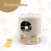 3-in-1 Cat Condo Stool Kitty Bed with Scratching Posts and Plush Ball Toy-Beige