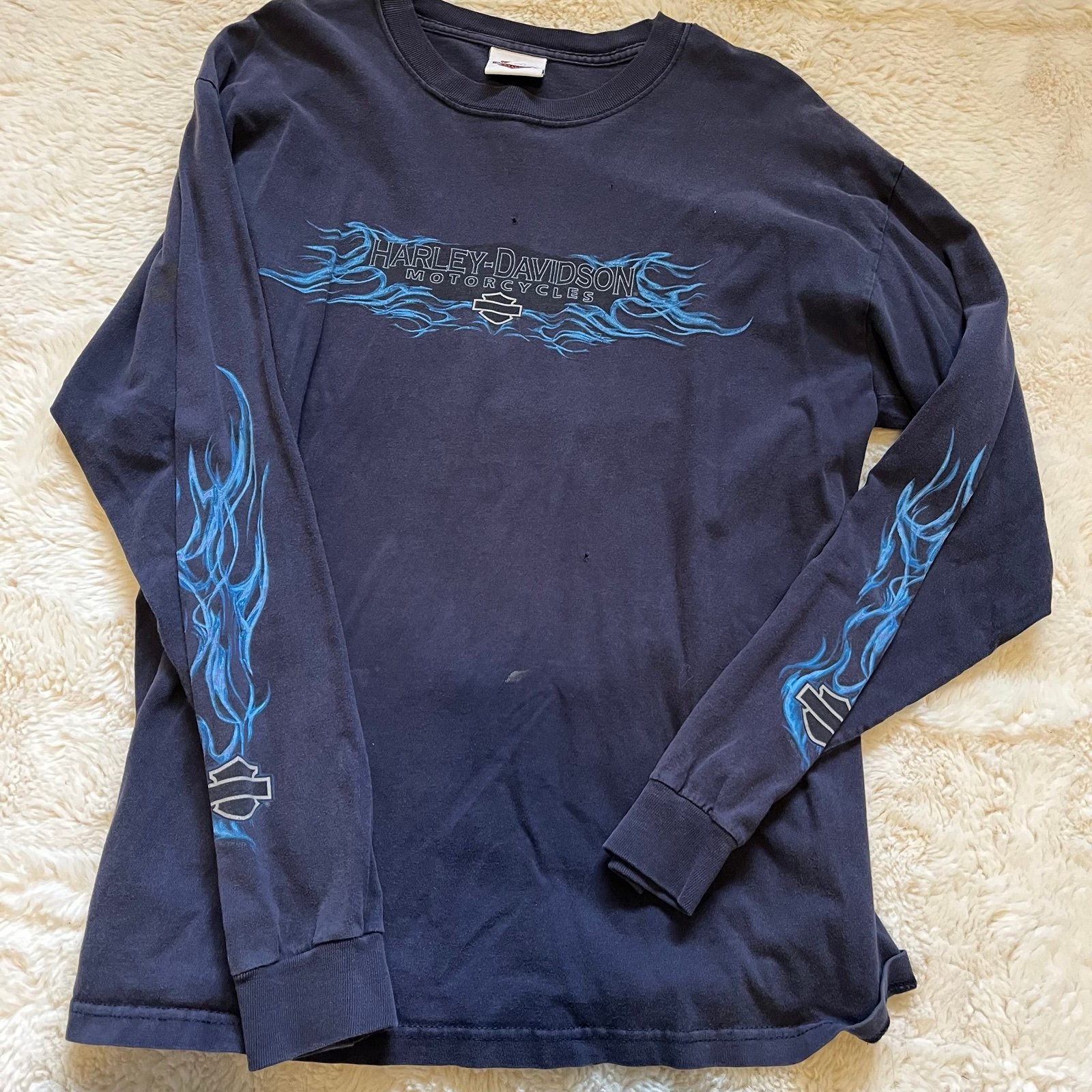 Long Sleeve vintage Harley flames