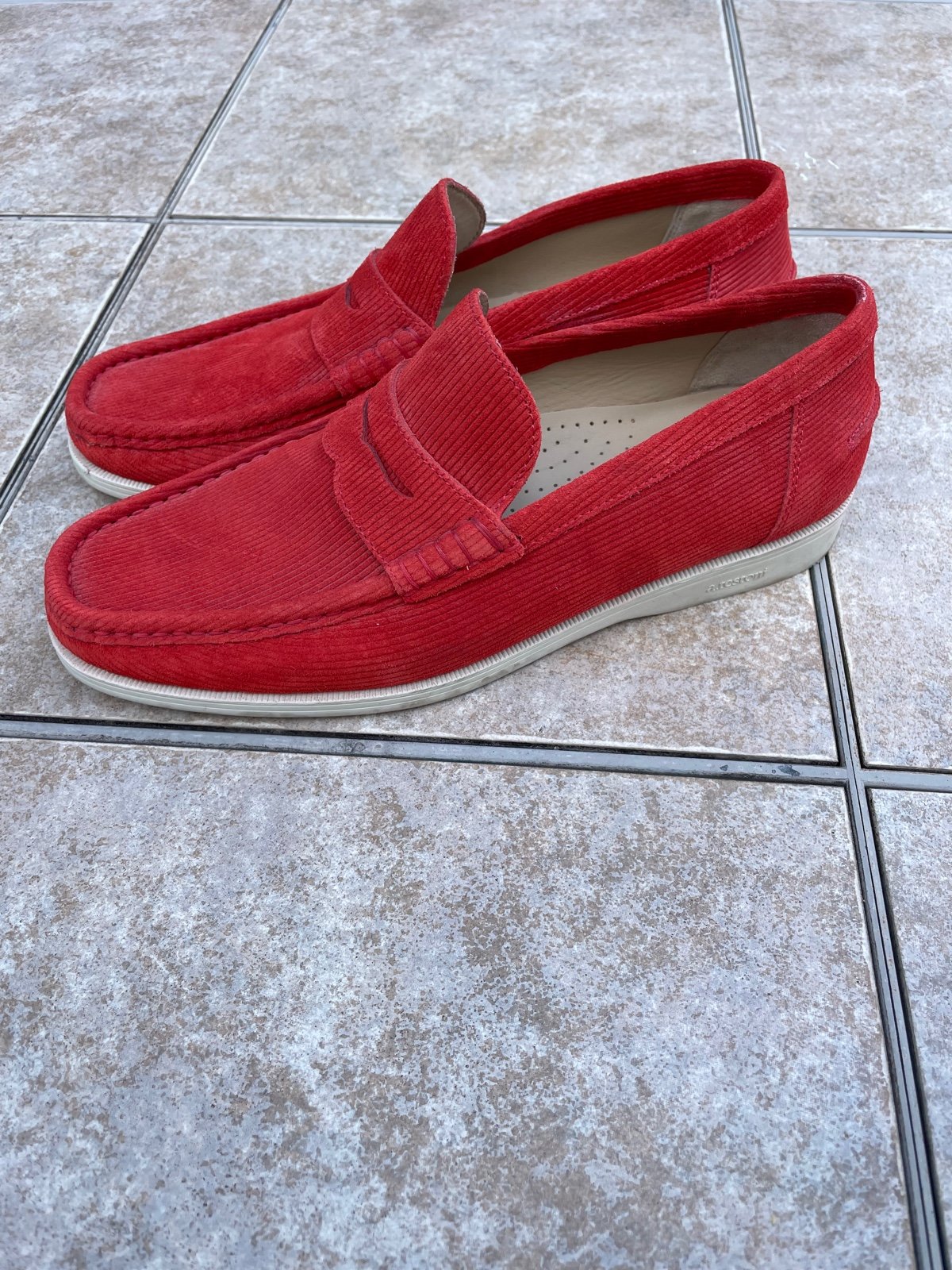 A TESTONI loafers red