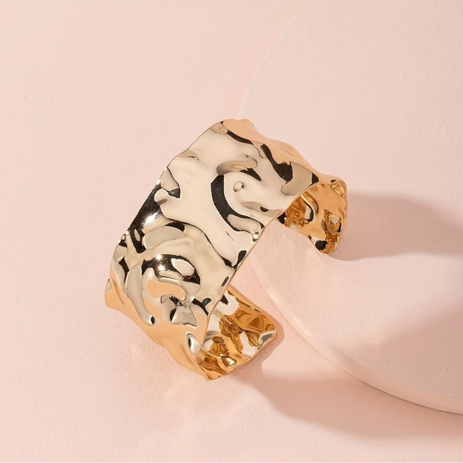 NEW NORDSTROM REVOLVE FP Gold Geometric Geo Open Bangle Bracelet Cuff Jewelry