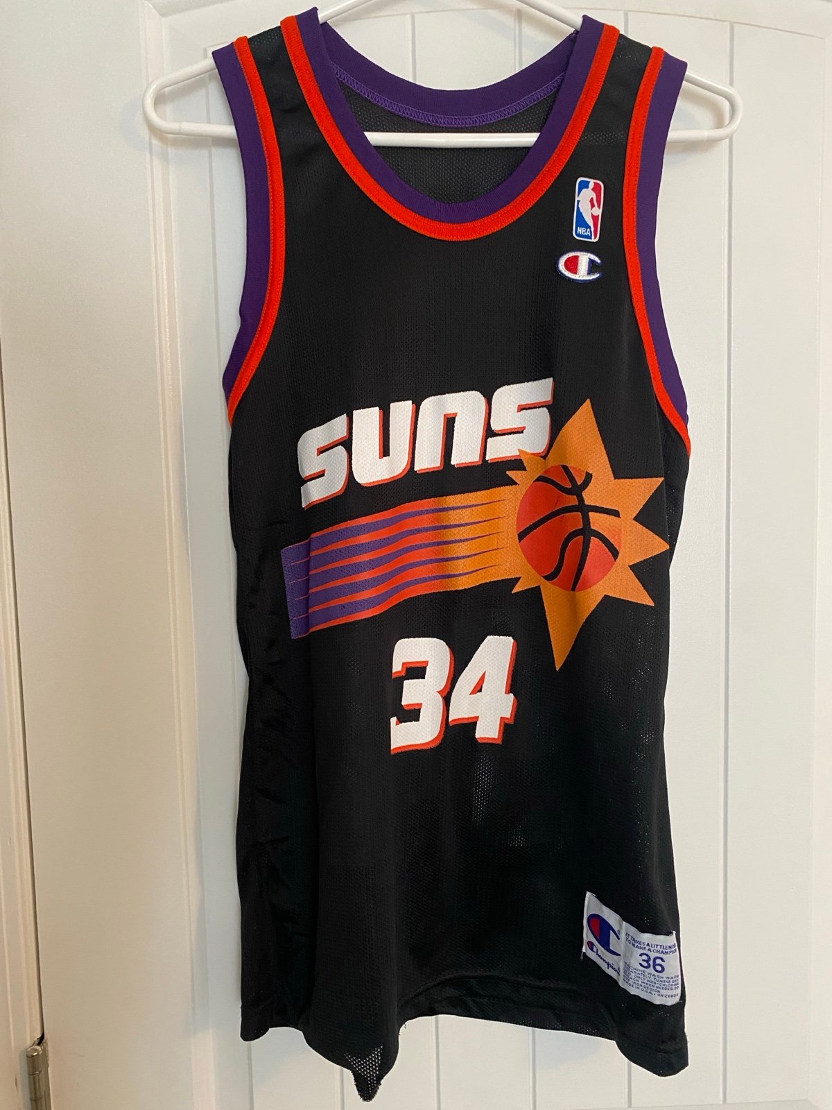 Champion 90s Vintage Youth Size 36 NBA Phoenix Suns Charles Barkley #34 Jersey