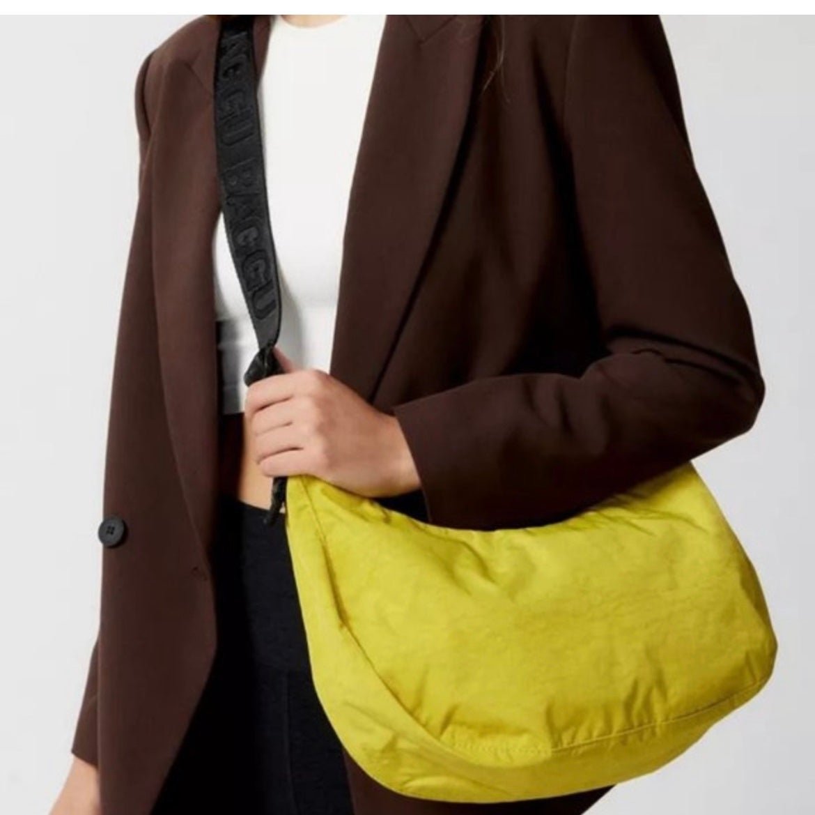 Baggu Medium Nylon Crescent Bag SOUR NEW