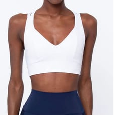 Lanston Sport Revolve Dive X Sports Bra White Medium NWT