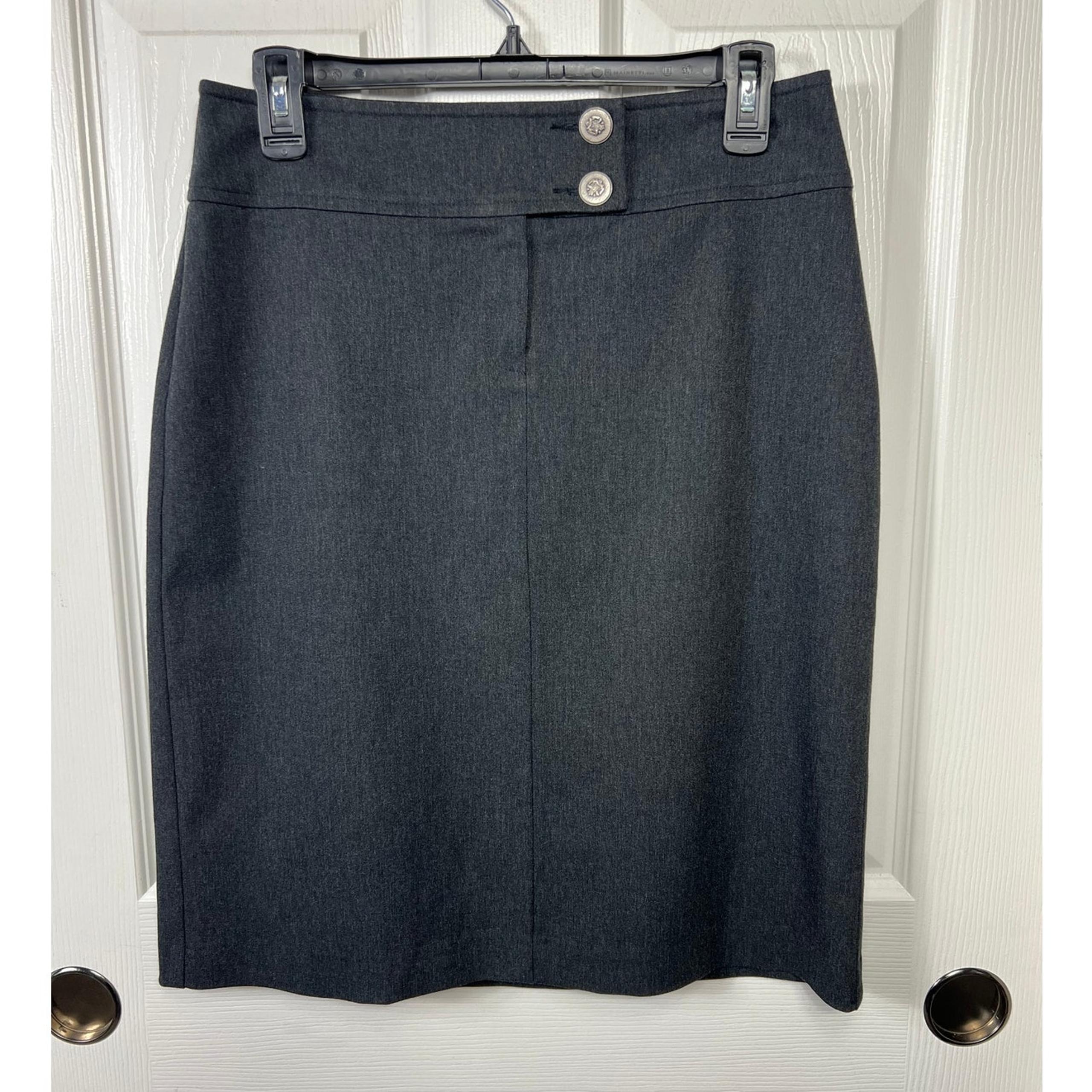 NEW Cabi Women's Pencil Skirt Dark Gray Size 6 Knee Length