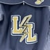 DeLONG 90s Letterman Wool Varsity Bomber Jacket Size M Black Embroidered
