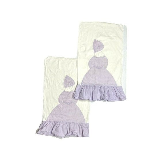 Pair Vintage Handmade Custom Pillowcases Shams Pri