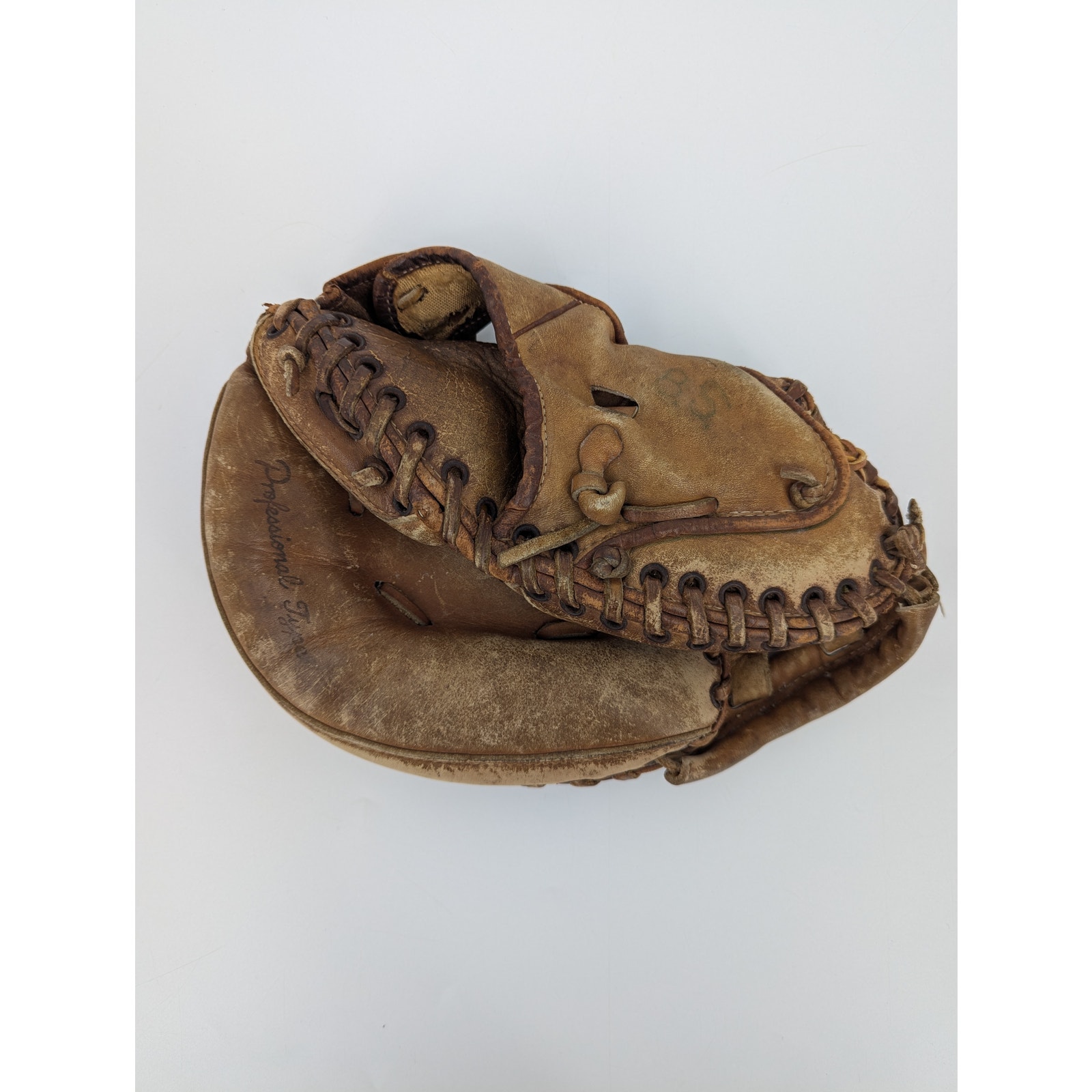 Vintage Top Grain Cow Hide Leather Deep Pocket Catcher's Mitt Glove 425C