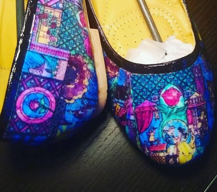 Beauty and the Beast Enchanted Rose flats shoes