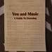 You and Music. A Guide to Listening. Text Book