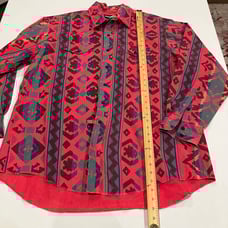 VINTAGE WRANGLER brush popper Aztec shirt men’s western boho cottage 18-35 XXL