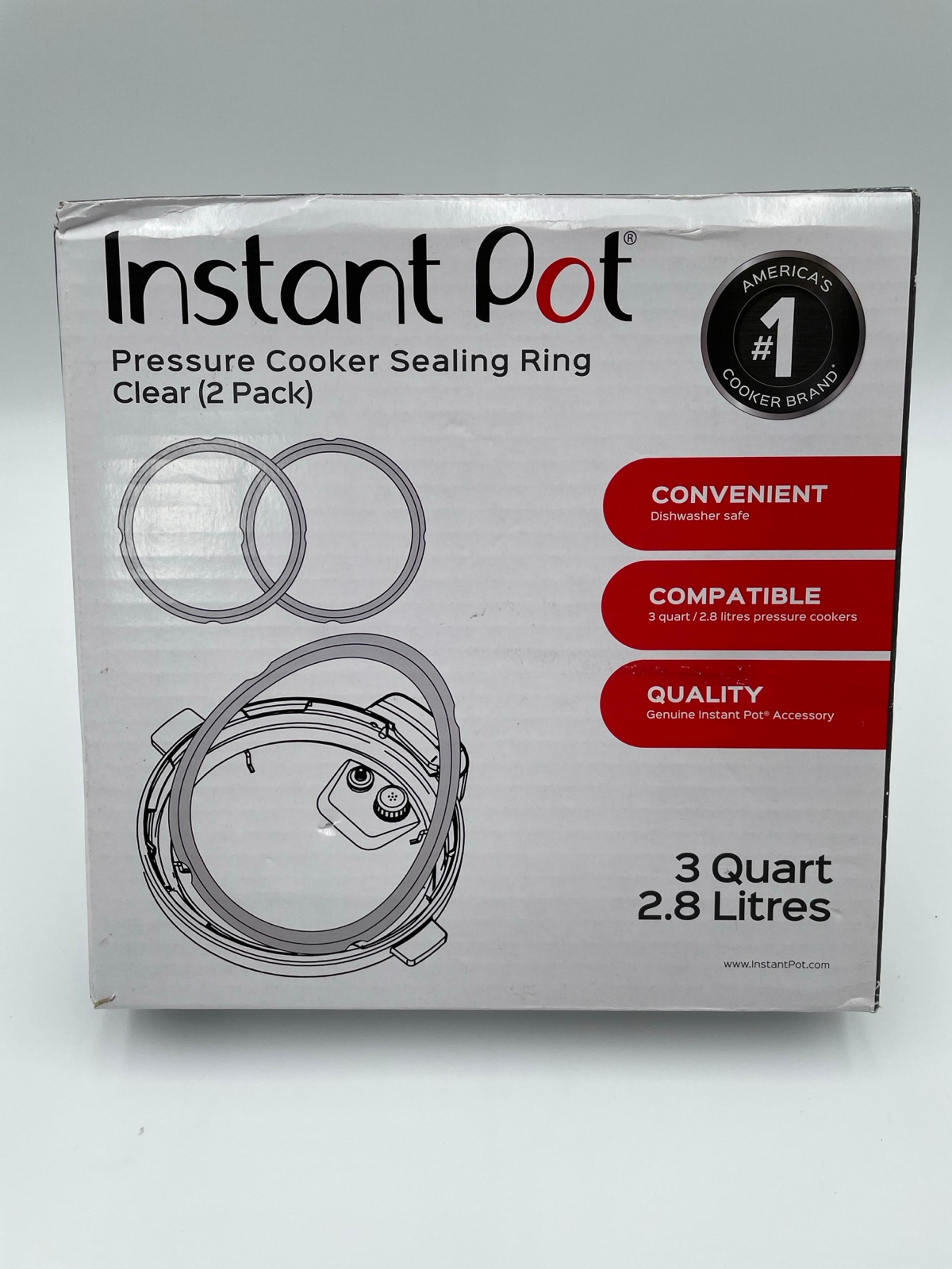 Instant Pot 3 quart Pressure Cooker Sealing Ring - Clear - 2 Pack