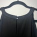 Adrianna Papell Embroidered Hem Halter Top, Black And Ivory, Size Large, NWT