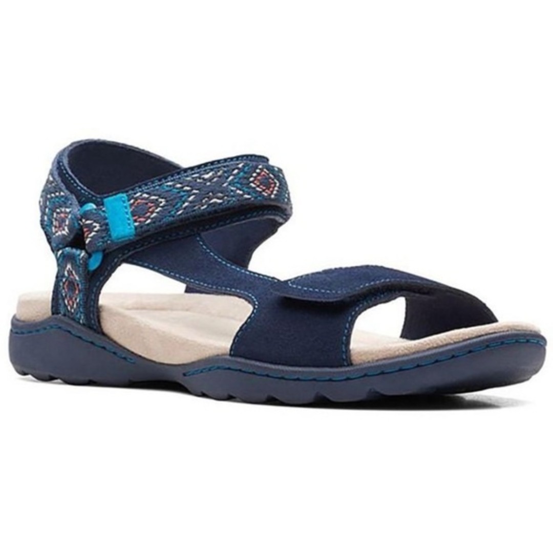 Clarks Amanda Step Suede Sandal Size 9.5