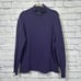 Ralph Lauren Polo Sweater Mens L Purple Estate Rib Mock Neck 1/4 Zip VTG Y2K