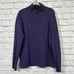 Ralph Lauren Polo Sweater Mens L Purple Estate Rib Mock Neck 1/4 Zip VTG Y2K