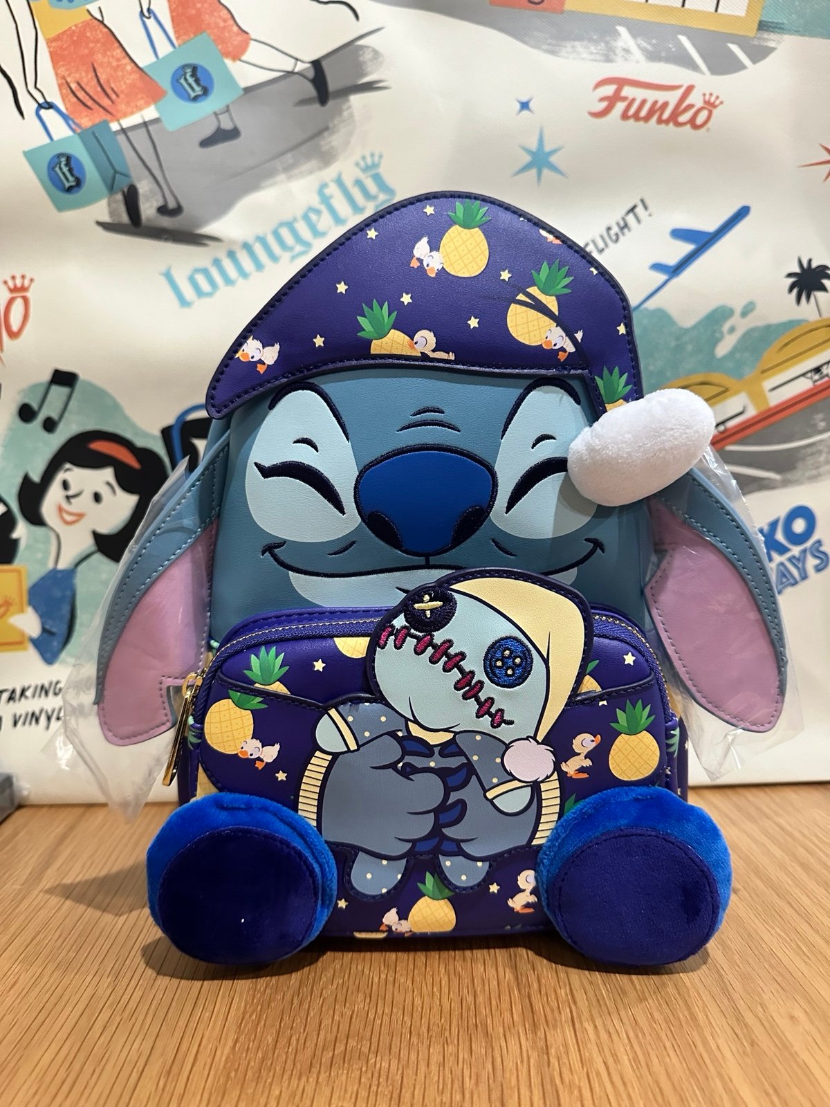 2024 SDCC Loungefly Exclusive Stitch GITD Mini Book Bag