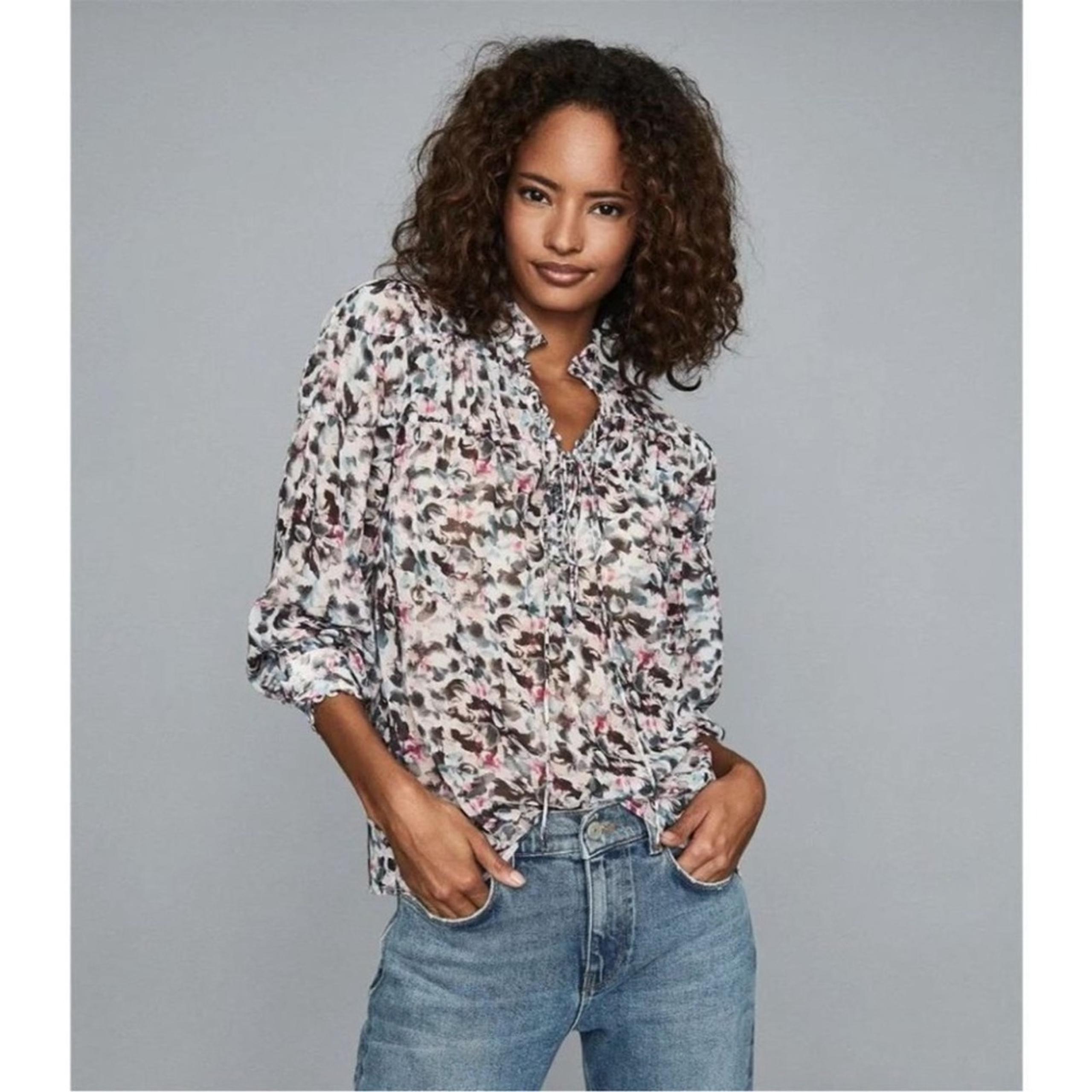 Reiss Talia Floral Blouse NO SIZE SEE MEASUREMENTS