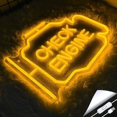 Dope Check Engine Neon Sign Garage LED Light Auto Showroom Man Cave Wall Light