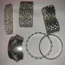 Silver and Diamond Bracelet Lot