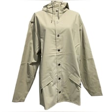 Rains Jacket Unisex Waterproof Raincoat Cement Size Large