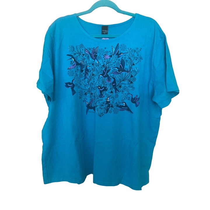 Sabaku Bouquet Of Hummingbirds NWT Plus 1X Cotton Signed 2014 USA