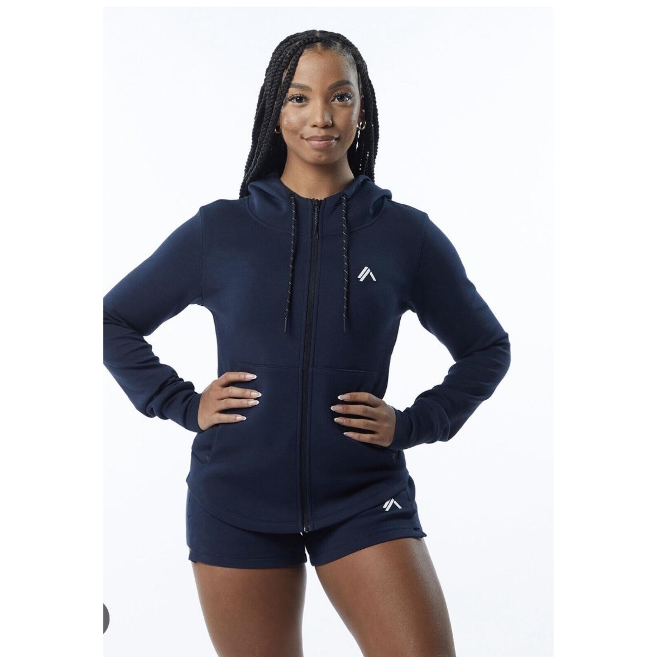 Alphalete Women's ELMTS Full-Zip Athletic Jacket- Navy, Size Small