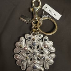 Coach Stardust snowflake Keychain