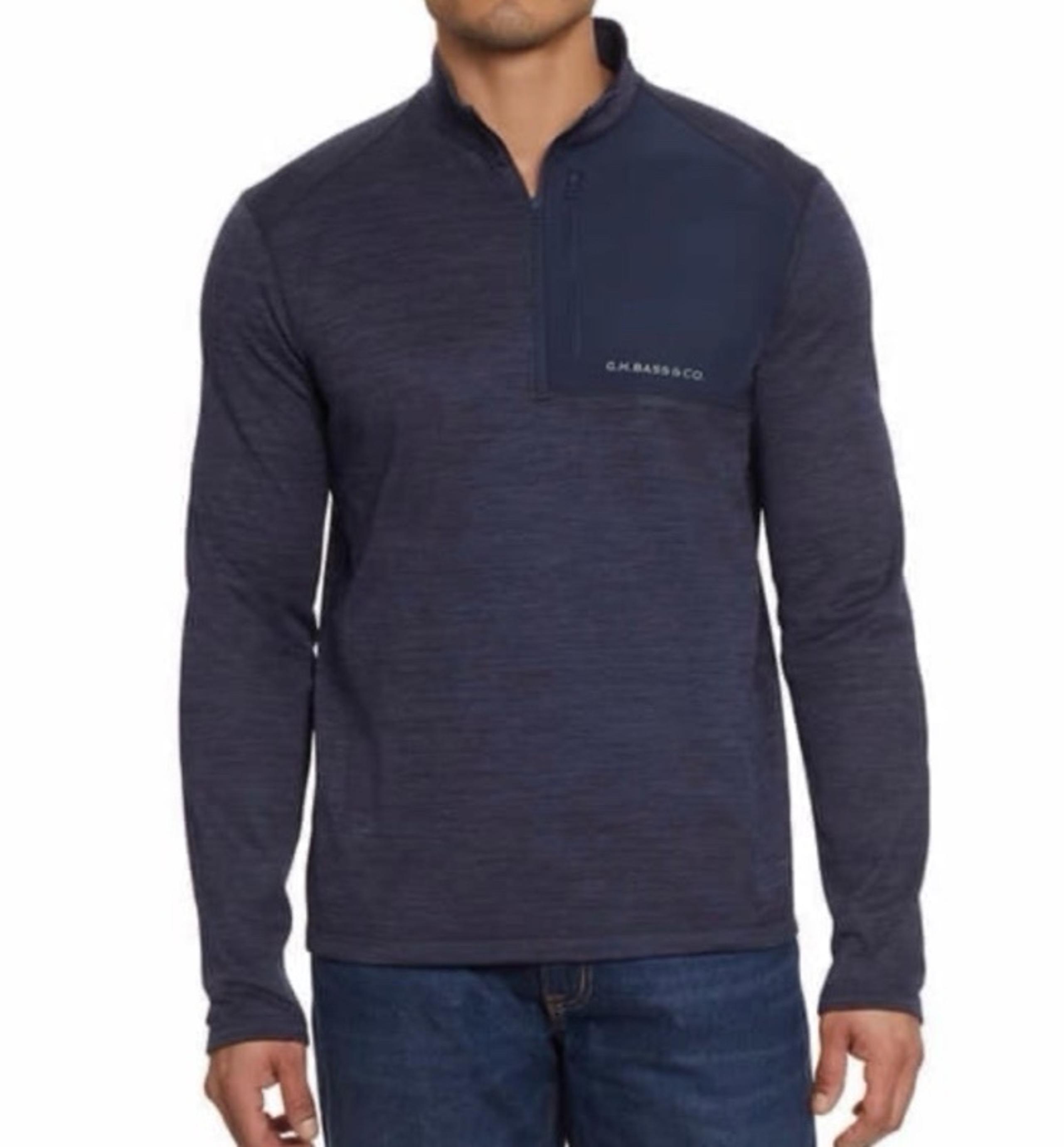 XL G.H. Bass Men's Quarter Zip Fleece Top