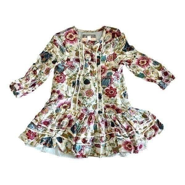 Toddler Girls Pastourelle by Pippa & Julie Floral Ruffle Long Sleeve Dress - 2T
