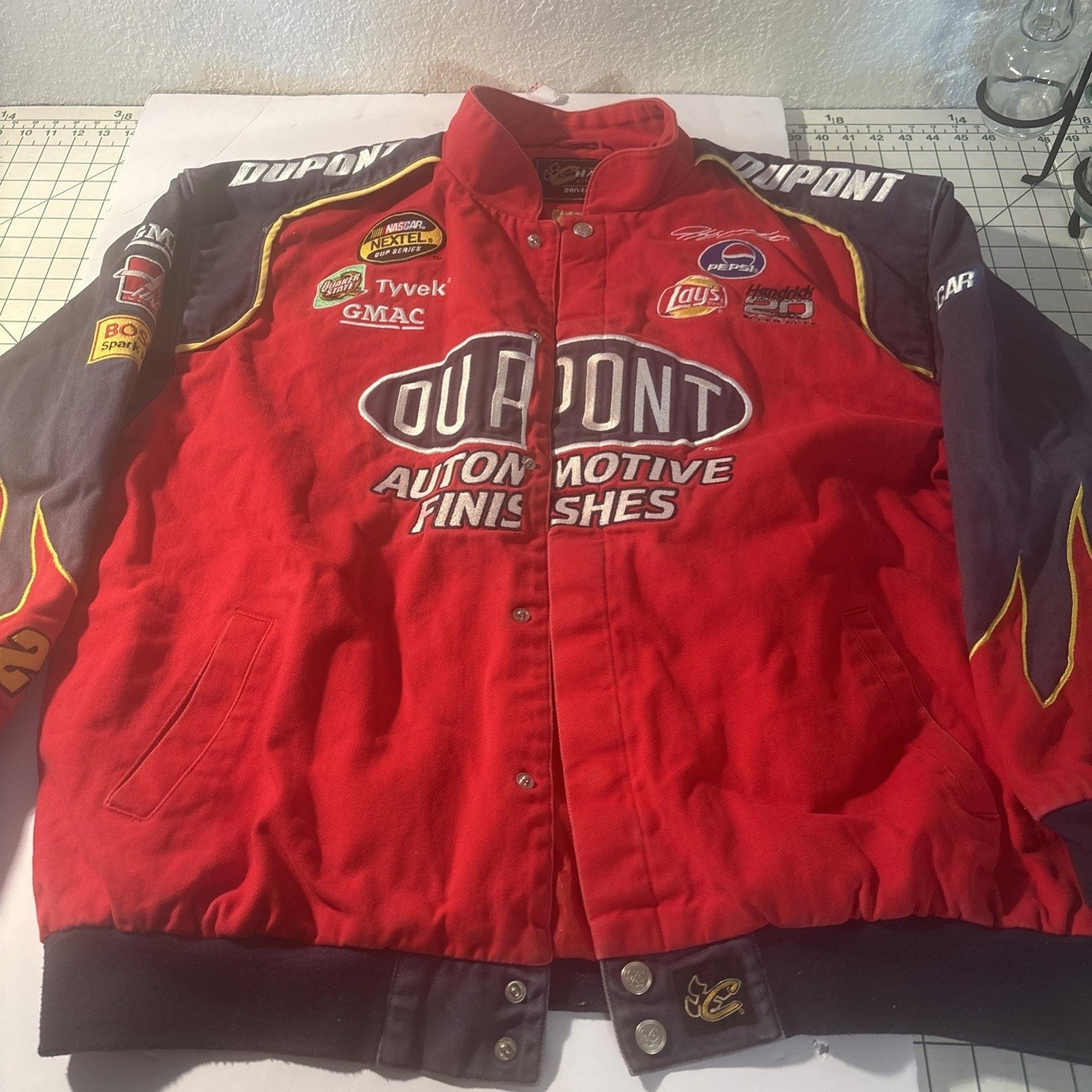 NASCAR Jeff Gordon #24 DuPont Racing Jacket Flames Red Size XXL Chase Authentics