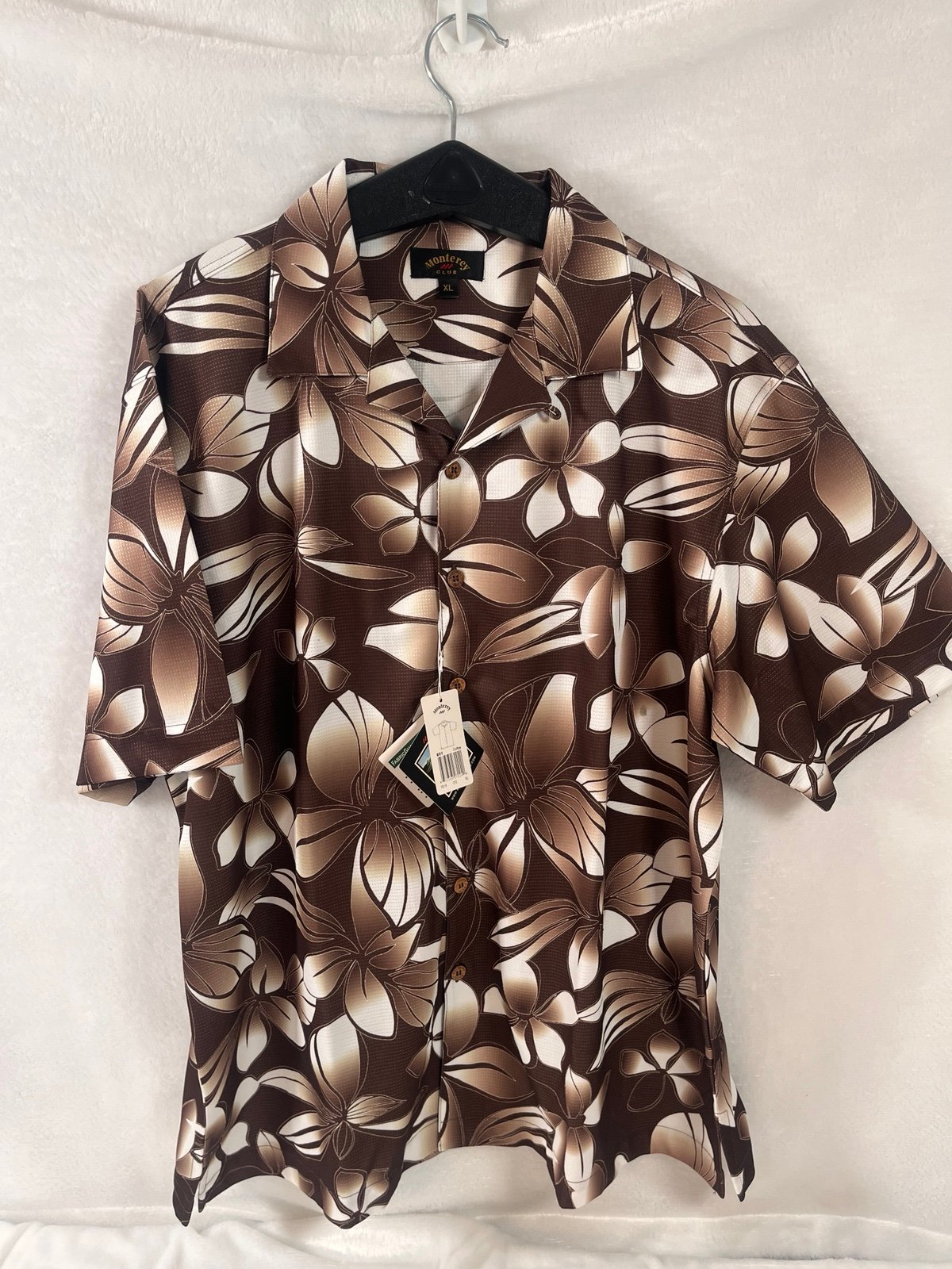Monterey Club Dry Swing Moisture Wicking Hawaiian Button Up Men’s XL