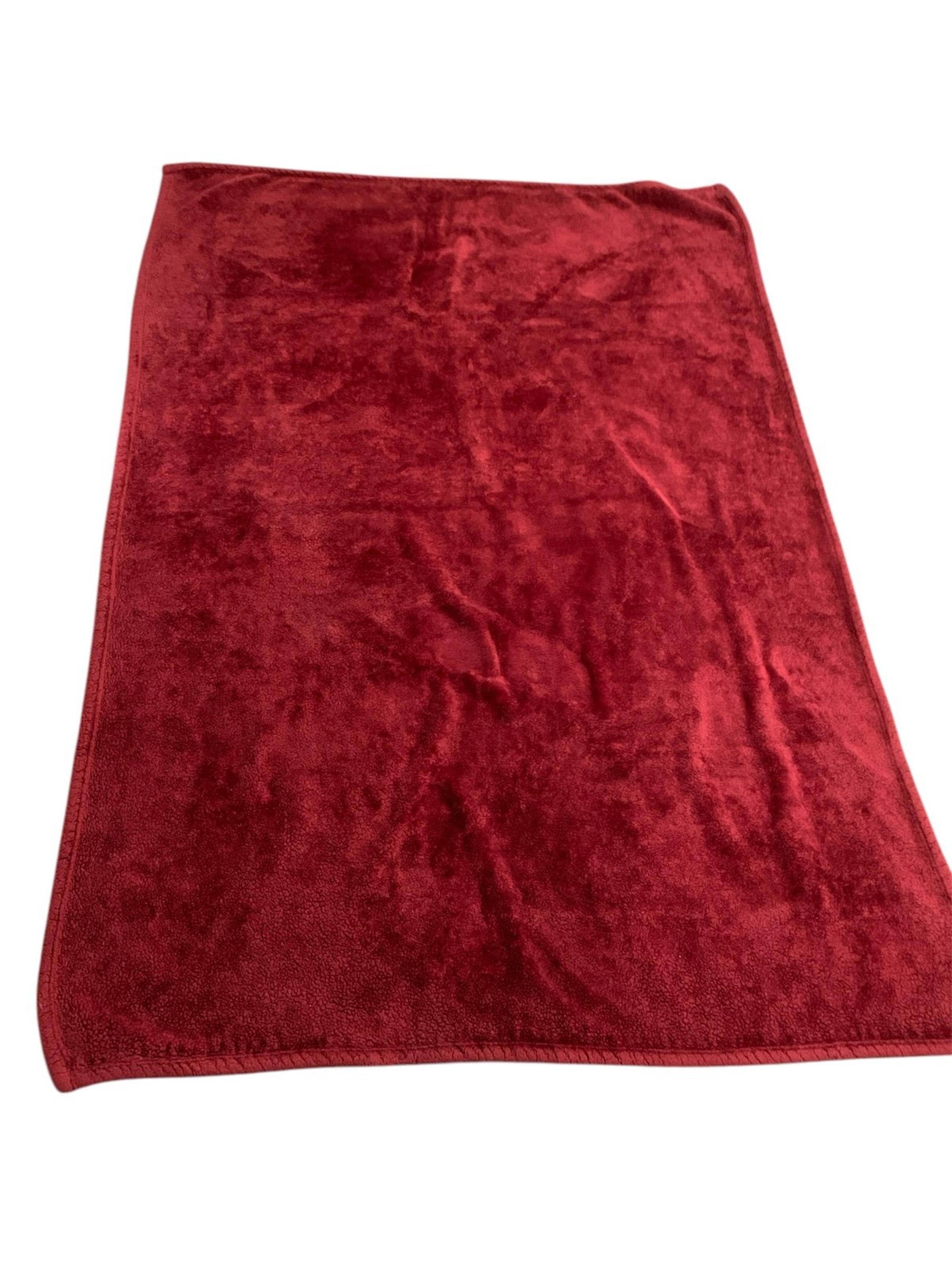 Charter Club Red plush polyester Blanket throw