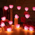 16 Feet, 20 LED Heart String Lights Valentine's Day Heart