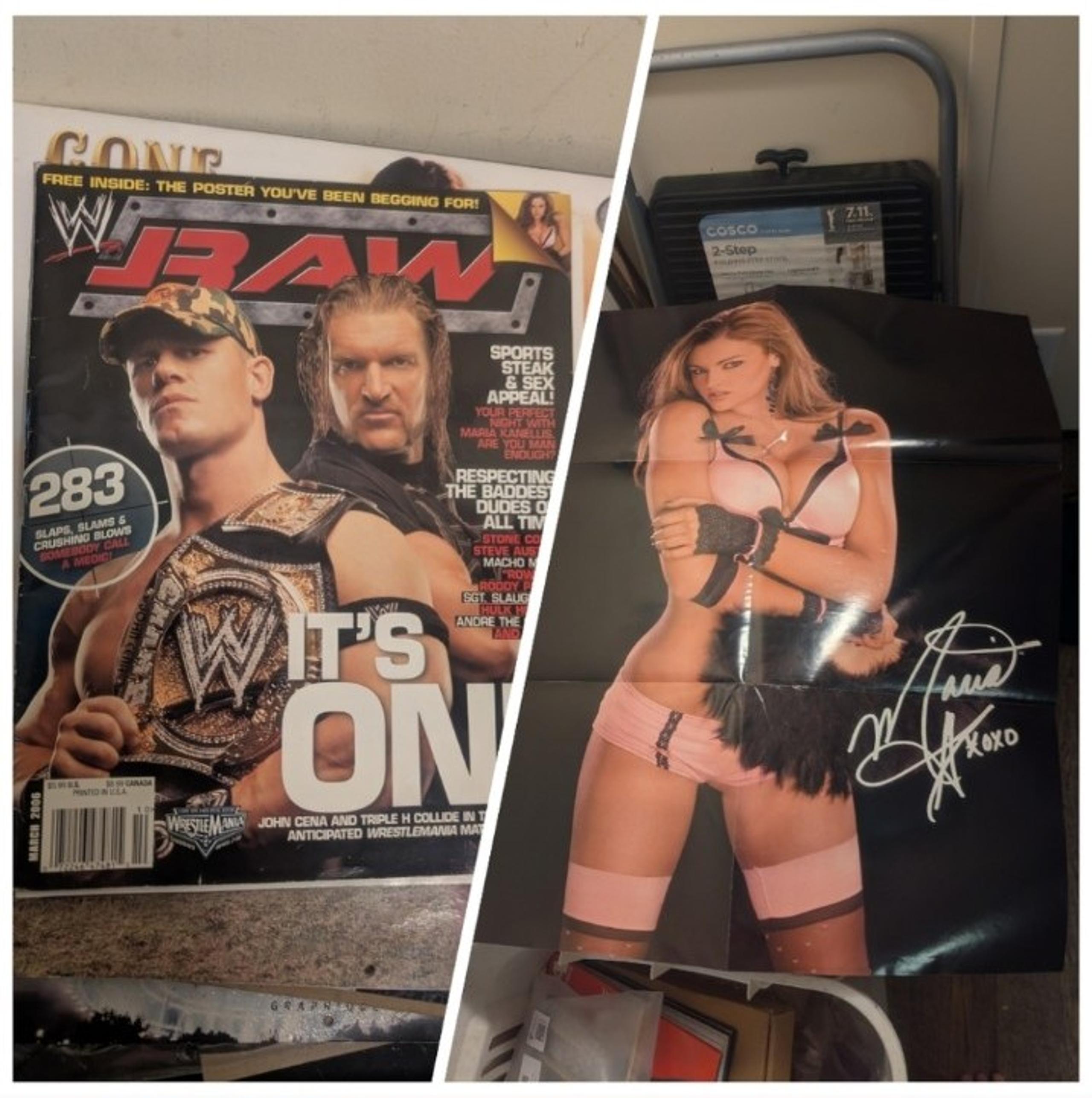 WWE Raw Magazine March 2006 John Cena Triple H Mania Huge Maria Kanellis Poster