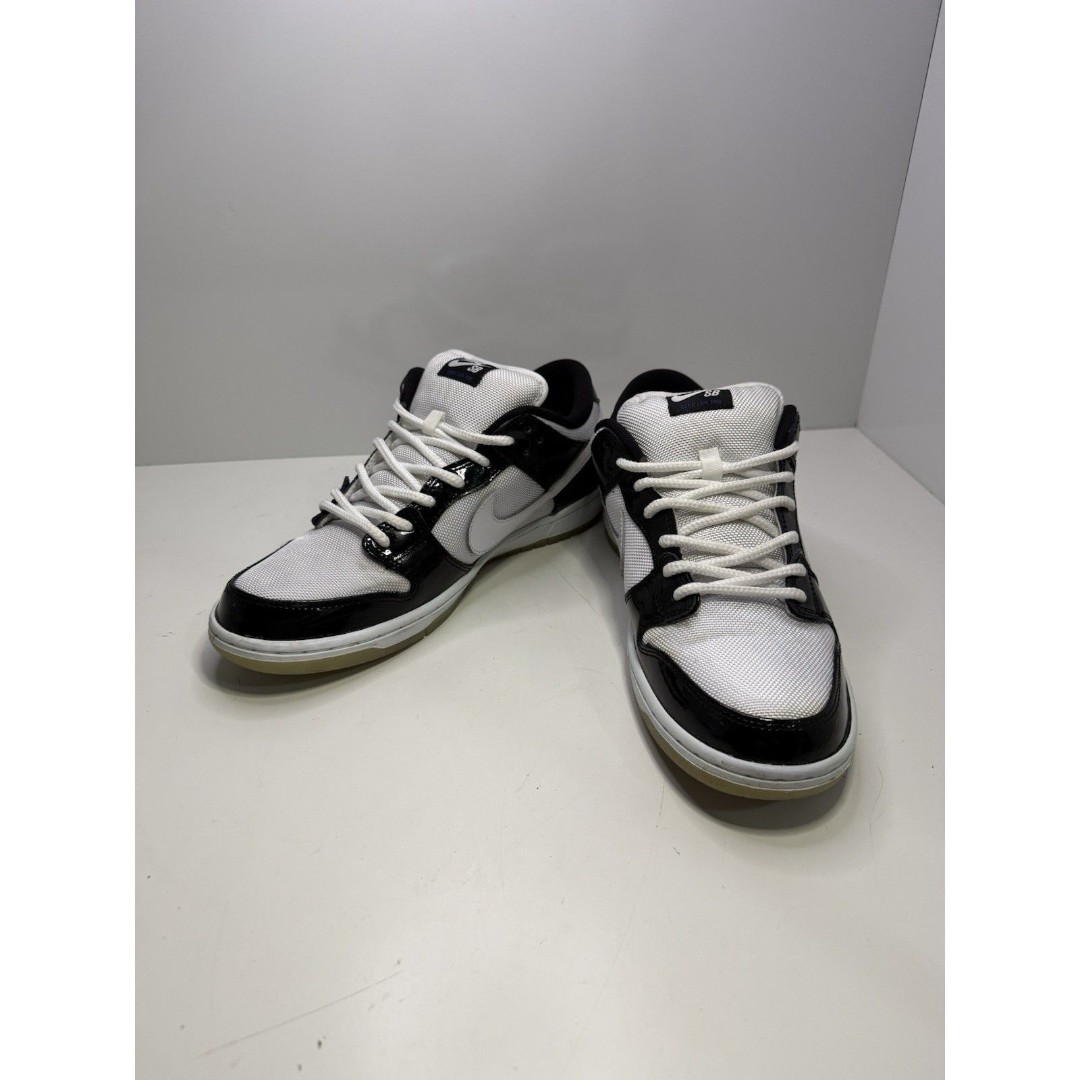 Nike SB Dunk Low Pro Black White Concord Patent Leather 304292-043 Sz 10.5