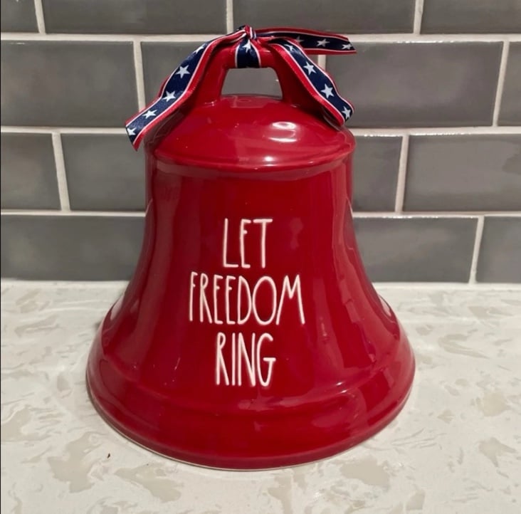 Rae Dunn NEW LET FREEDOM RING bell