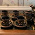 Vintage Tea Set I. Spyropoulos 24k Gold on Colbolt Blue Handmade Ceramics