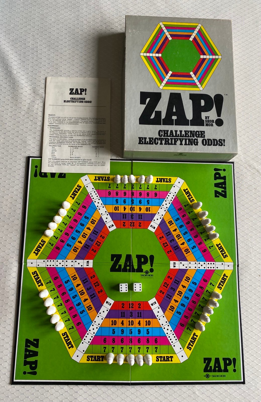 ZAP! Challenge Electrifying Odds! RARE Vintage (1970's) Game - Complete In Box