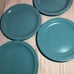 Vintage Lot 7 Teal Melamine Melmac Texas-Ware 4 10 Dinner Plates 3 7 Saucers