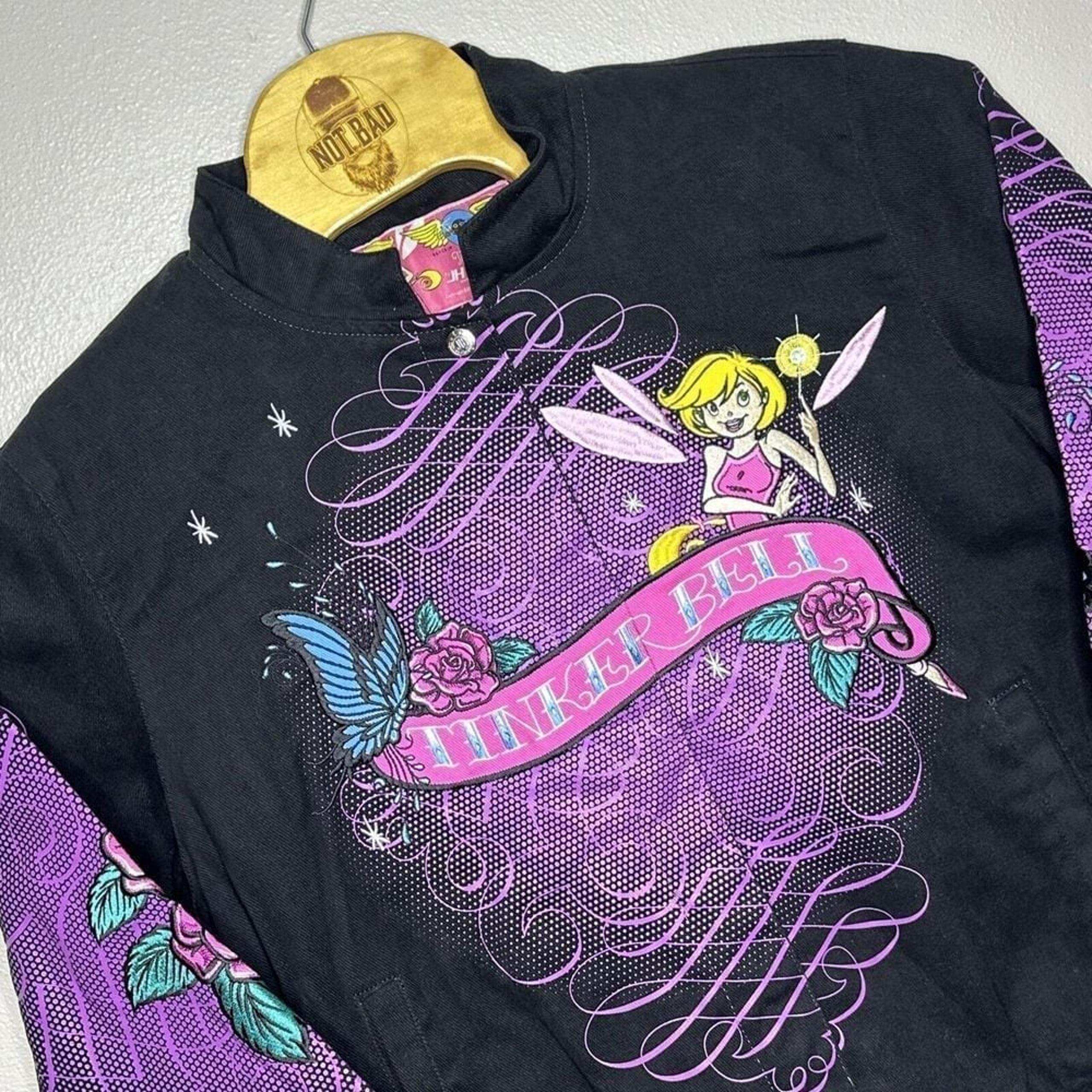 TINKER BELL JH Design Youth 3XL Jacket Coat Bomber NWT Women's M/L Measurements