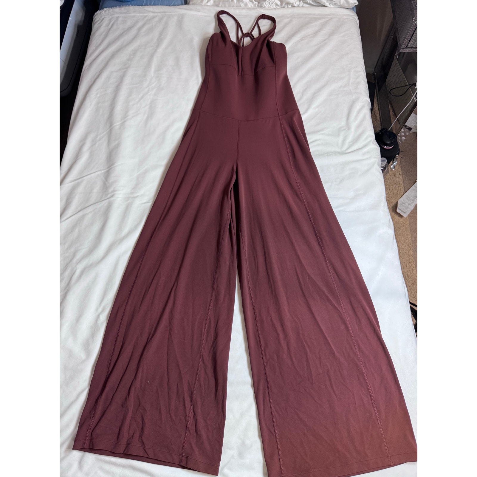 Athleta x Alicia Keys Transcend Bodysuit Dark Cherrywood Women's Size S Petite
