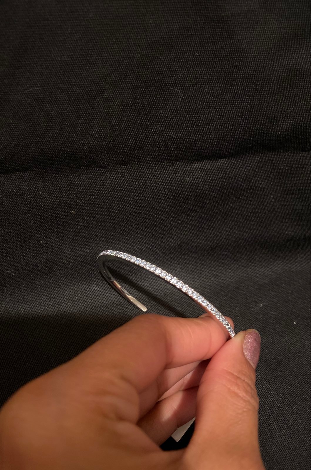 Adore- Pave Bangle- White Cystals
