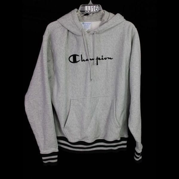Vintage Champion Reverse Weave Hoodie Sweatshirt GRAY Men's M  HEAVY WEIGHT  ARM